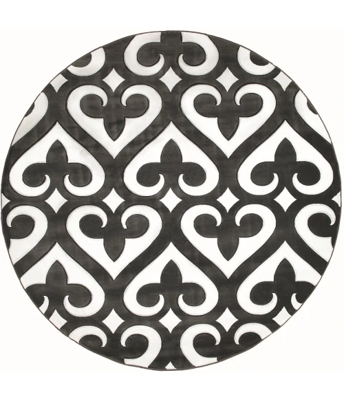 United Weavers Bristol Grey 2050-11472 7 ft. 10 in. Round Round Rug