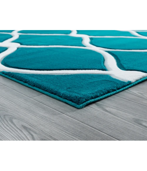 United Weavers Bristol Turquoise 2050-11569 1 ft. 10 in. X 2 ft. 8 in. Rectangle Rug
