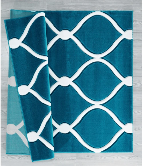 United Weavers Bristol Turquoise 2050-11569 1 ft. 10 in. X 2 ft. 8 in. Rectangle Rug