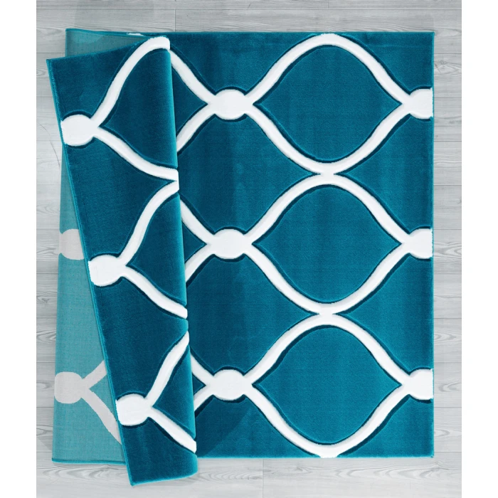 United Weavers Bristol Turquoise 2050-11569 1 ft. 10 in. X 2 ft. 8 in. Rectangle Rug