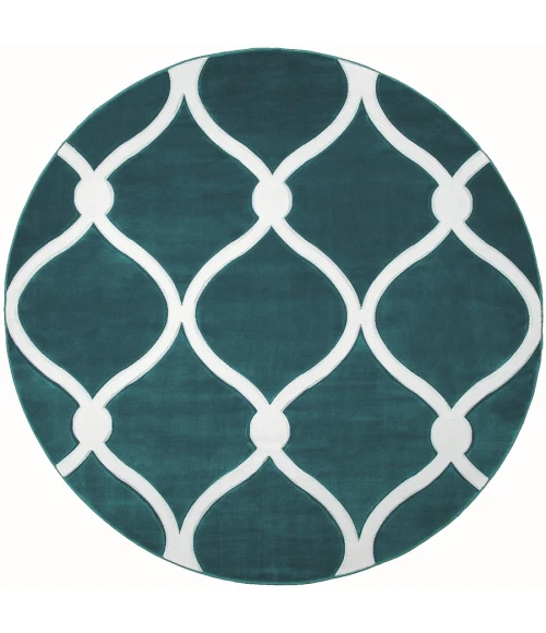 United Weavers Bristol Turquoise 2050-11569 7 ft. 10 in. Round Round Rug