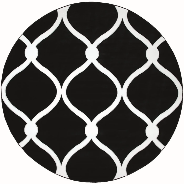 United Weavers Bristol Black 2050-11570 7 ft. 10 in. Round Round Rug