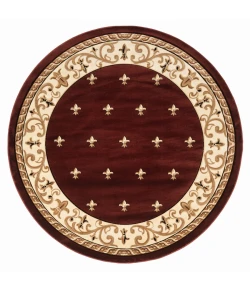 United Weavers Bristol Burgundy 2050-11634 7 ft. 10 in. Round Round Rug