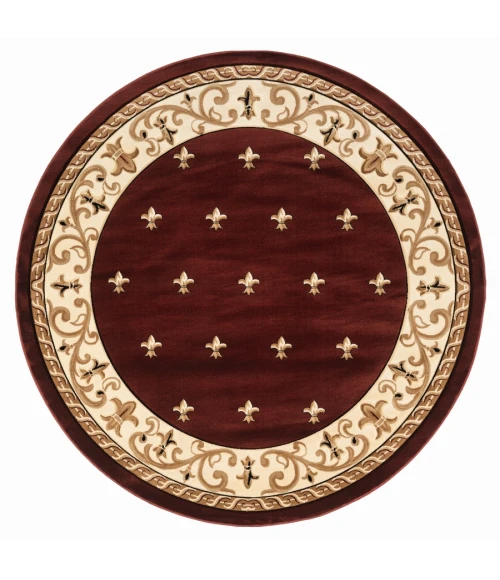 United Weavers Bristol Burgundy 2050-11634 7 ft. 10 in. Round Round Rug