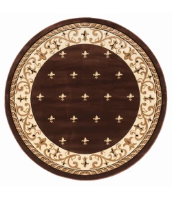 United Weavers Bristol Brown 2050-11650 7 ft. 10 in. Round Round Rug