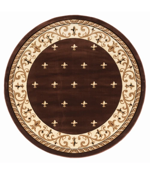 United Weavers Bristol Brown 2050-11650 7 ft. 10 in. Round Round Rug
