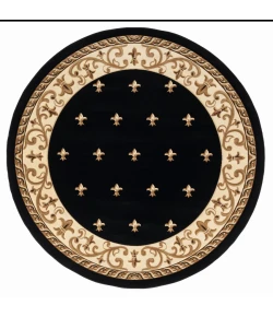 United Weavers Bristol Black 2050-11670 7 ft. 10 in. Round Round Rug