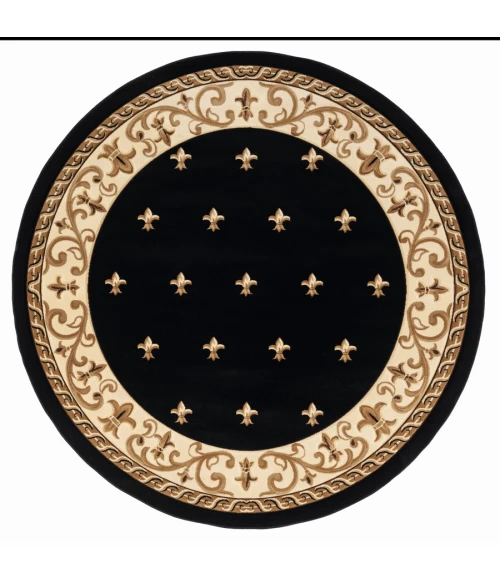 United Weavers Bristol Black 2050-11670 7 ft. 10 in. Round Round Rug