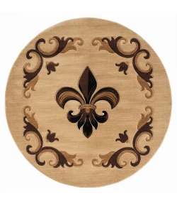 United Weavers Bristol Beige 2050-11726 7 ft. 10 in. Round Round Rug