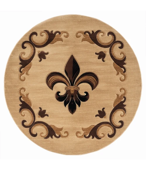 United Weavers Bristol Beige 2050-11726 7 ft. 10 in. Round Round Rug