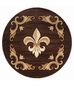 United Weavers Bristol Brown 2050-11750 7 ft. 10 in. Round Round Rug