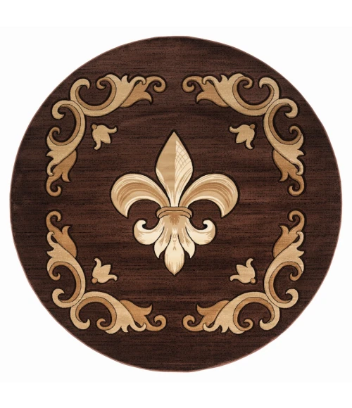 United Weavers Bristol Brown 2050-11750 7 ft. 10 in. Round Round Rug