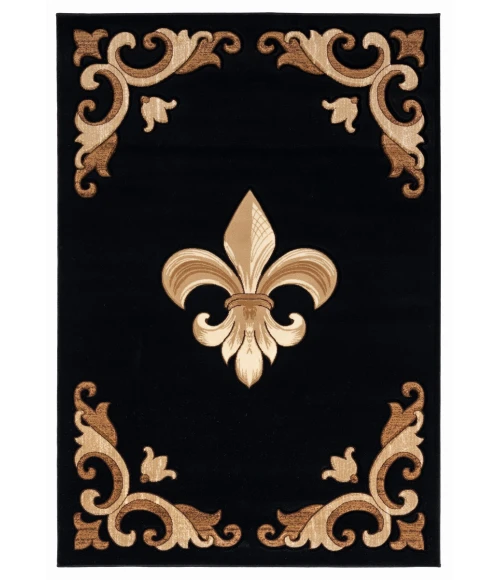 United Weavers Bristol Black 2050-11770 2 ft. 7 in. X 4 ft. 2 in. Rectangle Rug