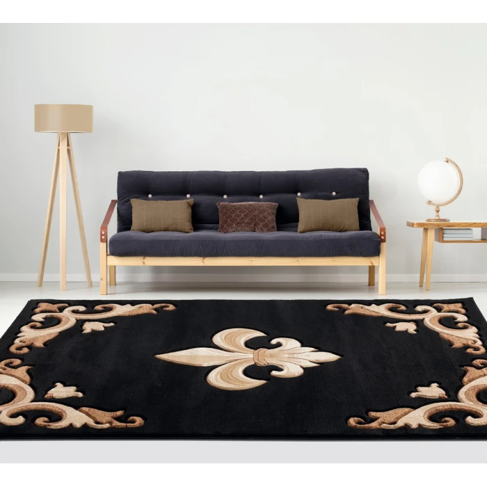 United Weavers Bristol Black 2050-11770 1 ft. 10 in. X 2 ft. 8 in. Rectangle Rug