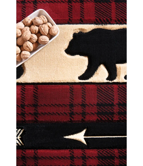 United Weavers Cottage Burgundy 2055-41434 7 ft. 10 in. X 10 ft. 6 in. Rectangle Rug