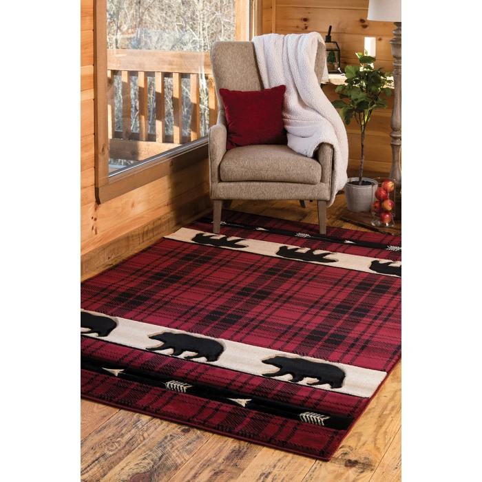 United Weavers Cottage Burgundy 2055-41434 2 ft. 7 in. X 7 ft. 4 in. Rectangle Rug