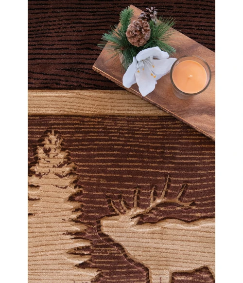 United Weavers Cottage Brown 2055-41750 1 ft. 10 in. X 2 ft. 8 in. Rectangle Rug