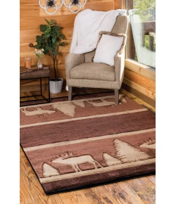 United Weavers Cottage Brown 2055-41750 1 ft. 10 in. X 2 ft. 8 in. Rectangle Rug