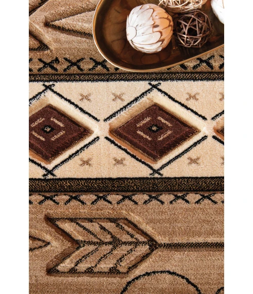 United Weavers Cottage Beige 2055-41826 5 ft. 3 in. X 7 ft. 6 in. Rectangle Rug