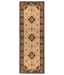 United Weavers Cottage Beige 2055-40326 2 ft. 7 in. X 7 ft. 4 in. Rectangle Rug