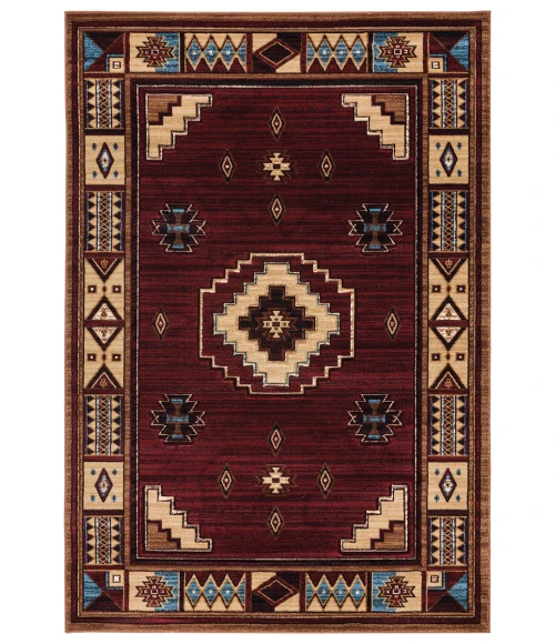 United Weavers Cottage Burgundy 2055-40334 7 ft. 10 in. X 10 ft. 6 in. Rectangle Rug