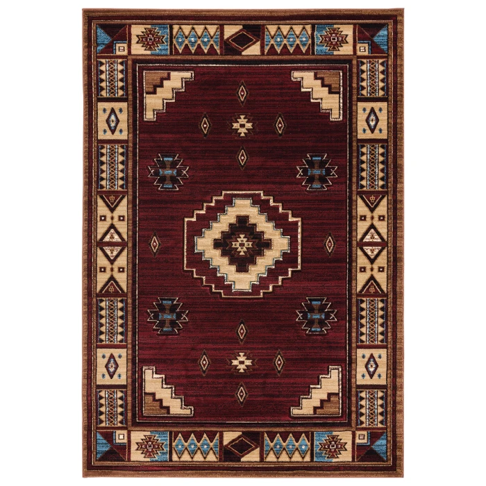 United Weavers Cottage Burgundy 2055-40334 2 ft. 7 in. X 4 ft. 2 in. Rectangle Rug
