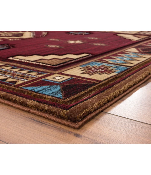 United Weavers Cottage Burgundy 2055-40334 7 ft. 10 in. X 10 ft. 6 in. Rectangle Rug