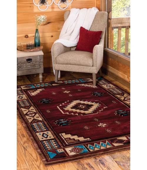 United Weavers Cottage Burgundy 2055-40334 7 ft. 10 in. X 10 ft. 6 in. Rectangle Rug