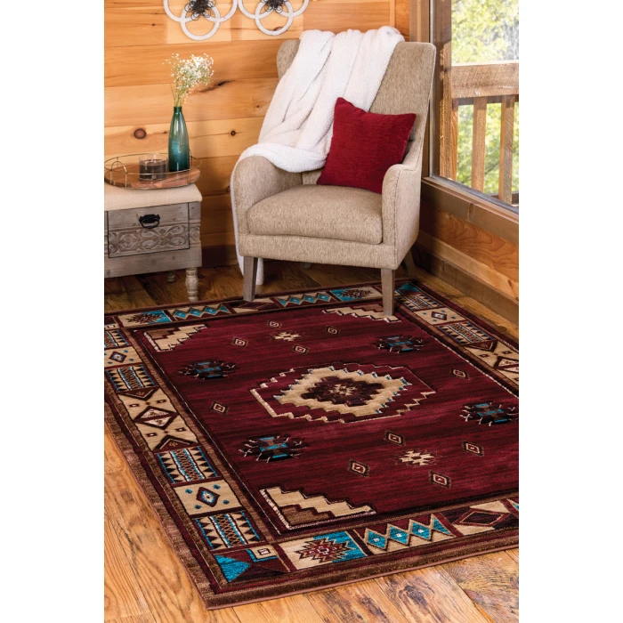 United Weavers Cottage Burgundy 2055-40334 2 ft. 7 in. X 4 ft. 2 in. Rectangle Rug