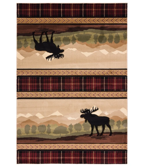 United Weavers Cottage Beige 2055-40726 5 ft. 3 in. X 7 ft. 6 in. Rectangle Rug