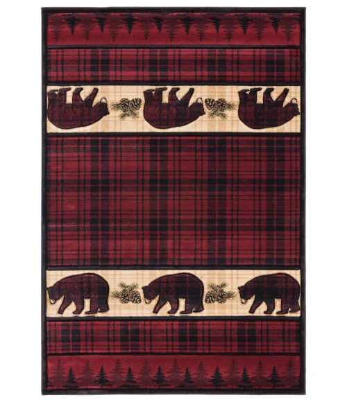 United Weavers Cottage Burgundy 2055-40834 1 ft. 10 in. X 2 ft. 8 in. Rectangle Rug