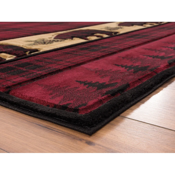 United Weavers Cottage Burgundy 2055-40834 7 ft. 10 in. X 10 ft. 6 in. Rectangle Rug
