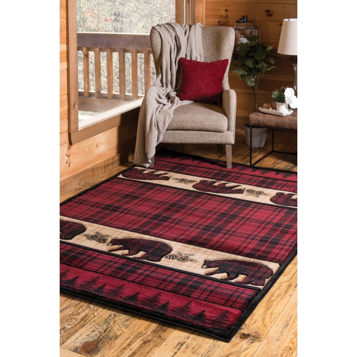 United Weavers Cottage Burgundy 2055-40834 7 ft. 10 in. X 10 ft. 6 in. Rectangle Rug
