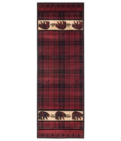 United Weavers Cottage Burgundy 2055-40834 2 ft. 7 in. X 7 ft. 4 in. Rectangle Rug