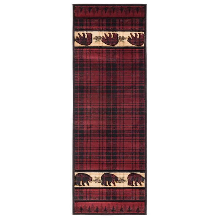 United Weavers Cottage Burgundy 2055-40834 2 ft. 7 in. X 7 ft. 4 in. Rectangle Rug