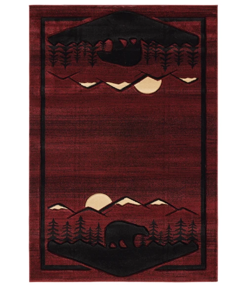 United Weavers Cottage Burgundy 2055-41234 7 ft. 10 in. X 10 ft. 6 in. Rectangle Rug