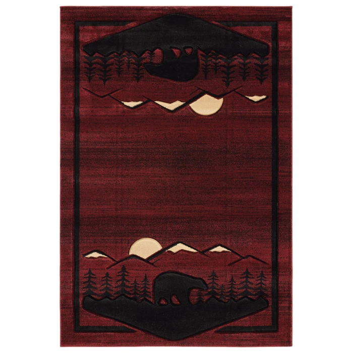 United Weavers Cottage Burgundy 2055-41234 1 ft. 10 in. X 2 ft. 8 in. Rectangle Rug
