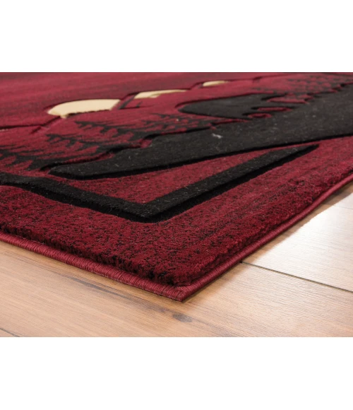 United Weavers Cottage Burgundy 2055-41234 7 ft. 10 in. X 10 ft. 6 in. Rectangle Rug