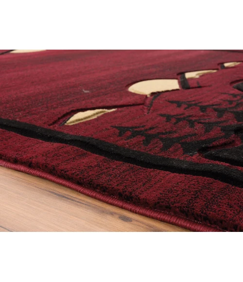 United Weavers Cottage Burgundy 2055-41234 7 ft. 10 in. X 10 ft. 6 in. Rectangle Rug