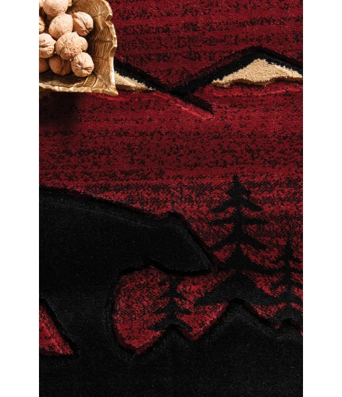 United Weavers Cottage Burgundy 2055-41234 7 ft. 10 in. X 10 ft. 6 in. Rectangle Rug