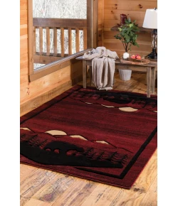 United Weavers Cottage Burgundy 2055-41234 1 ft. 10 in. X 2 ft. 8 in. Rectangle Rug