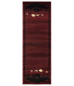 United Weavers Cottage Burgundy 2055-41234 2 ft. 7 in. X 7 ft. 4 in. Rectangle Rug