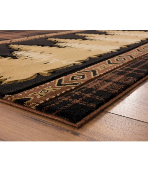 United Weavers Cottage Brown 2055-41350 2 ft. 7 in. X 7 ft. 4 in. Rectangle Rug