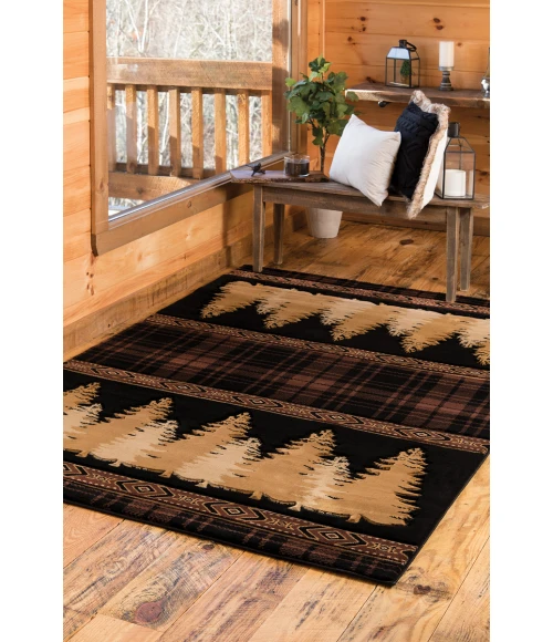 United Weavers Cottage Brown 2055-41350 2 ft. 7 in. X 7 ft. 4 in. Rectangle Rug