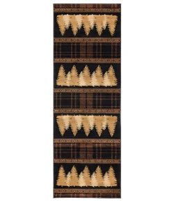 United Weavers Cottage Brown 2055-41350 2 ft. 7 in. X 7 ft. 4 in. Rectangle Rug