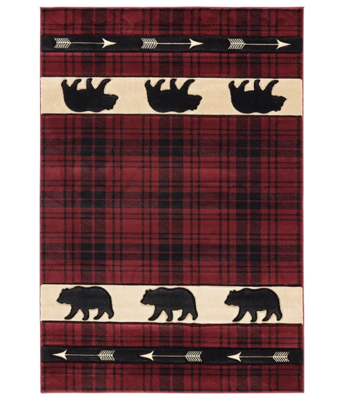 United Weavers Cottage Burgundy 2055-41434 7 ft. 10 in. X 10 ft. 6 in. Rectangle Rug