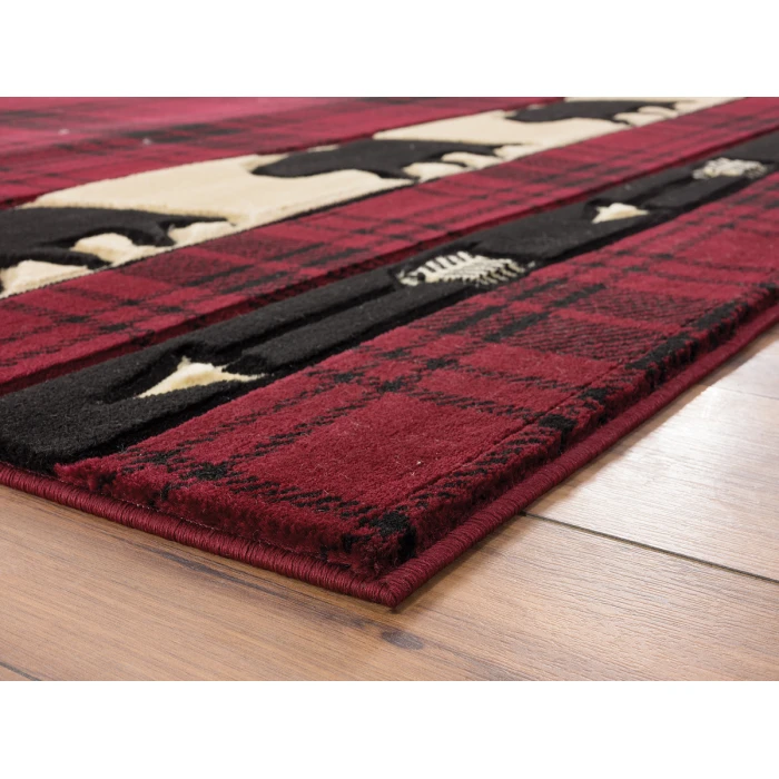 United Weavers Cottage Burgundy 2055-41434 2 ft. 7 in. X 7 ft. 4 in. Rectangle Rug