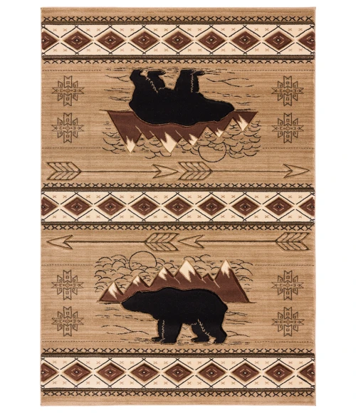 United Weavers Cottage Beige 2055-41826 5 ft. 3 in. X 7 ft. 6 in. Rectangle Rug