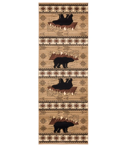 United Weavers Cottage Beige 2055-41826 2 ft. 7 in. X 7 ft. 4 in. Rectangle Rug