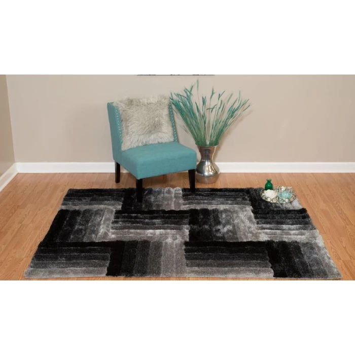 United Weavers of America FINESSE-FLAGSTONE-BLACK-24-20370 Area Rug